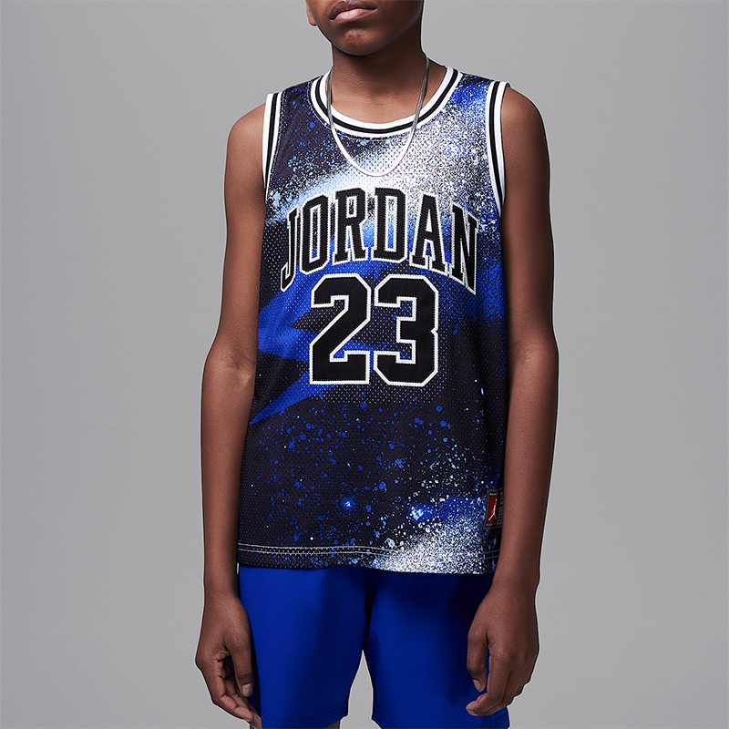 Nike/耐克正品JORDAN大童透气针织网眼布经典运动球衣FV3168-017