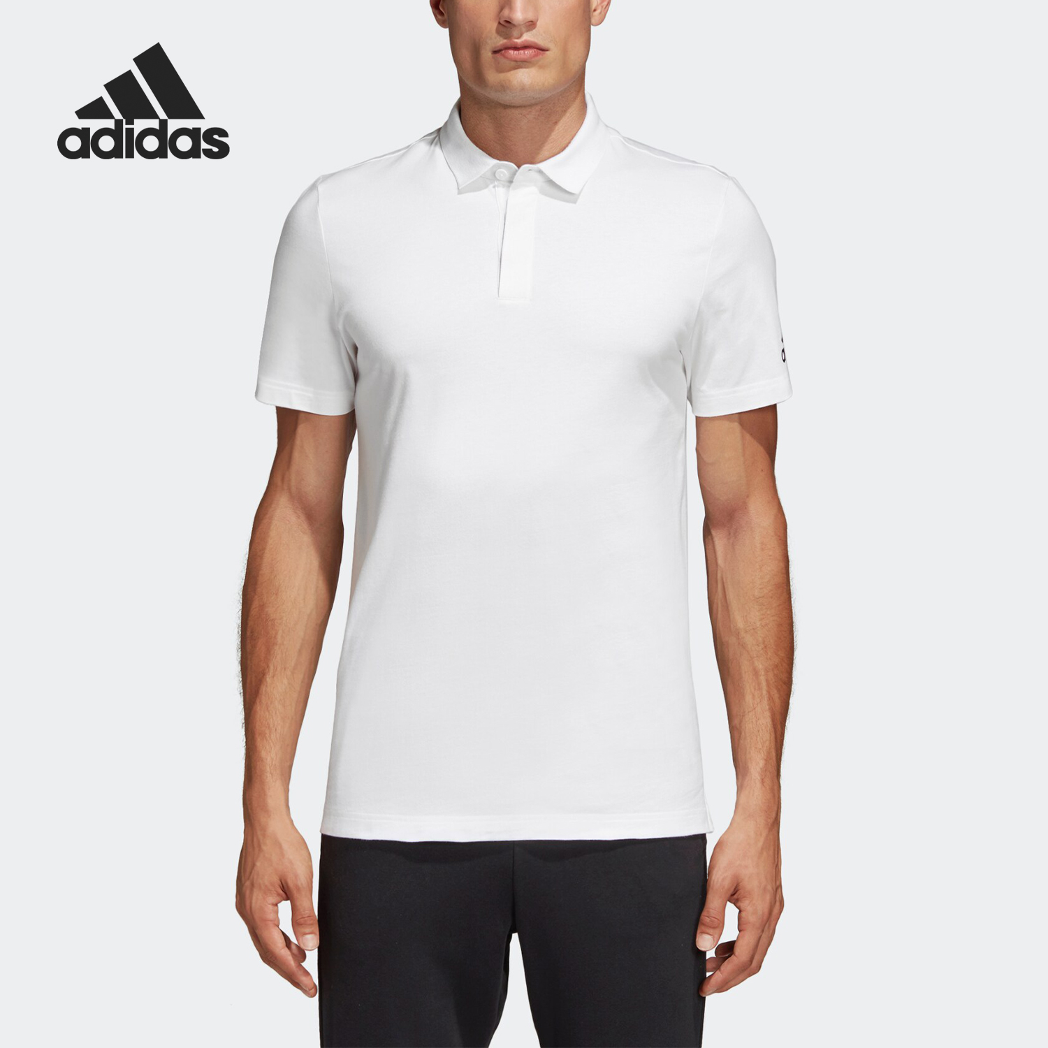 Adidas/阿迪达斯正品MH PLAIN 男子休闲运动透气POLO衫短袖DQ1450