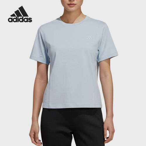 Adidas/阿迪达斯正品套头运动圆领休闲舒适经典轻便短袖T恤KS5325