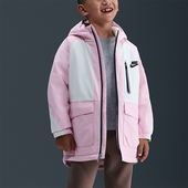耐克正品 2025秋季 款 Nike 小童日常连帽耐穿拼接外套IR0021 663