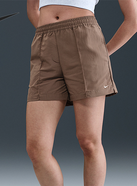 Nike/耐克正品纯色松紧腰三分休闲短裤新款经典女短裤FV6623-233
