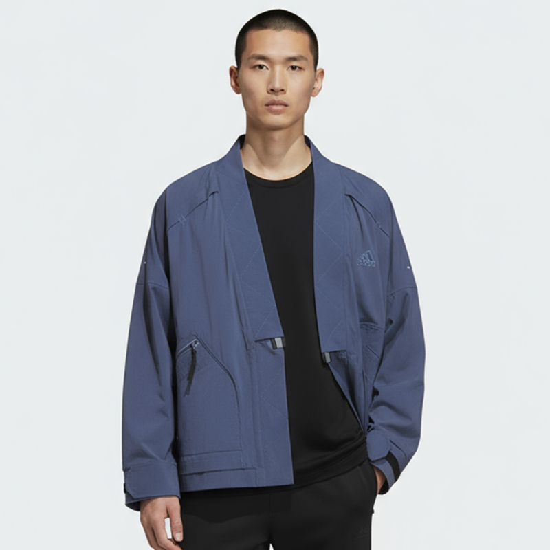 Adidas/阿迪达斯正品当季新款男士宽松V领夹克外套IM9069