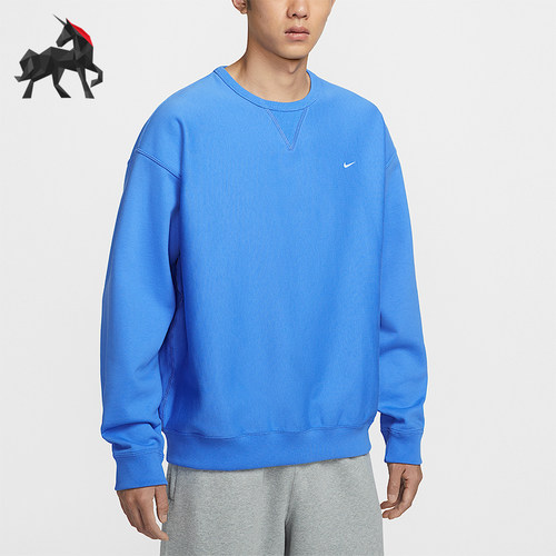 Nike/耐克正品Solo Swoosh男士休闲圆领套头耐穿卫衣HV1087-452