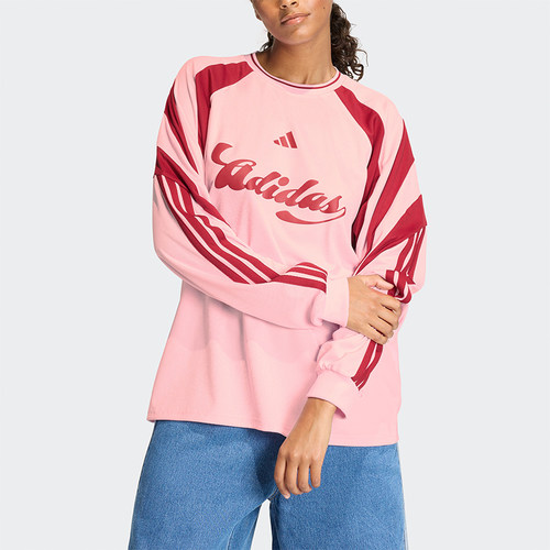 Adidas/阿迪达斯正品2026春秋款女圆领经典透气长袖T恤上衣JY7640
