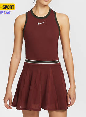 Nike/耐克正品Dri-FIT女士网球运动网眼经典透气连衣裙FZ6743-619