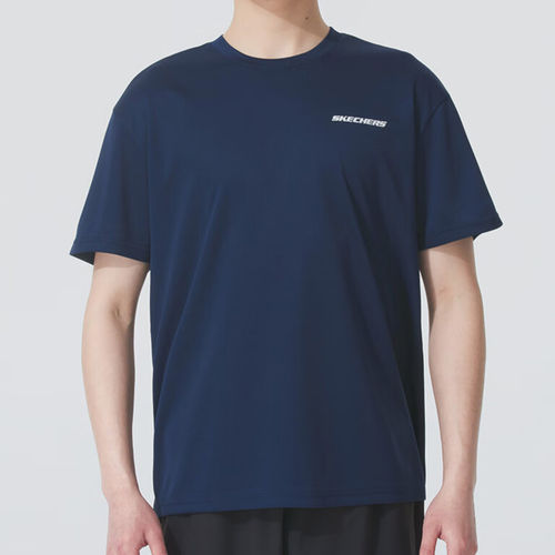 Skechers斯凯奇正品男女短袖透气圆领柔软运动T恤P225U117-0515