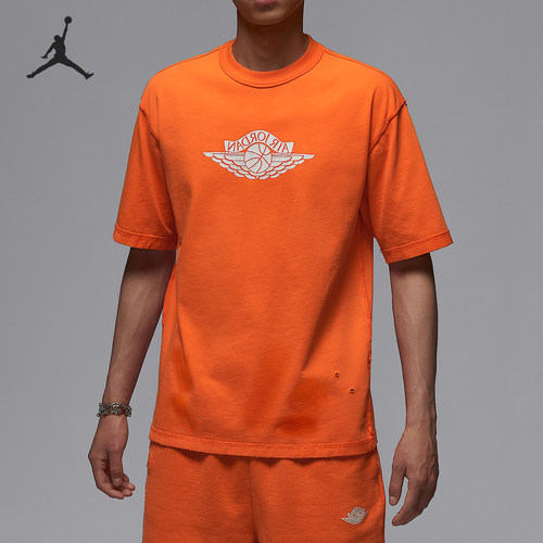 Nike/耐克正品JORDAN男士运动休闲透气经典针织短袖IB3131-820