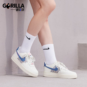 Nike/耐克正品新款女士牛仔面料拼接低帮系带板鞋FJ7740-141