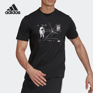 圆领休闲运动T恤 Adidas 男子夏季 2021年新款 GU1752 阿迪达斯正品