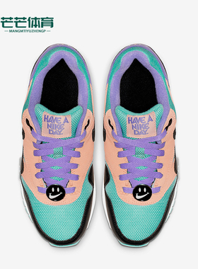 Nike/耐克正品AIR MAX GS女子大童气垫拼接跑步鞋AT8131-001