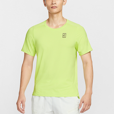 Nike/耐克正品Dri-FIT男士透气网球修身圆领运动短袖FZ6911-736