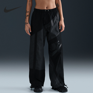 女士梭织直筒透气拼接运动长裤 Nike 耐克正品 新款 010 HJ1822