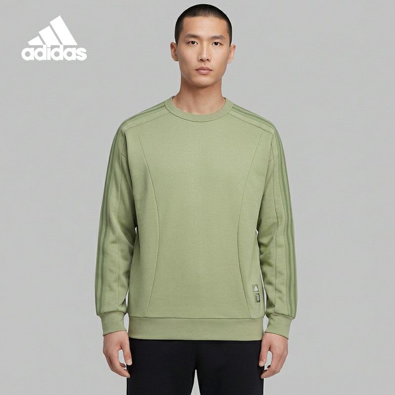 Adidas/阿迪达斯正品时尚男士跑步简约针织圆领卫衣JI8711,运动服/休闲服装,运动卫衣/套头衫,淘宝优惠券,粉丝福利购,淘宝优惠卷