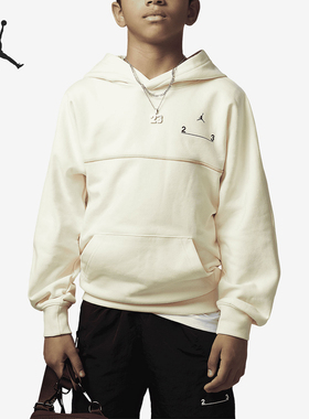 Nike/耐克正品JORDAN大童休闲舒适针织连帽卫衣FJ5528-113