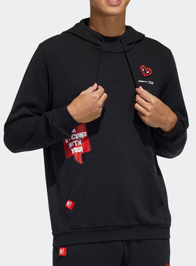 Adidas/阿迪达斯正品neo蜘蛛侠联名情人节男子运动连帽卫衣H55129