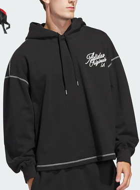 Adidas/阿迪达斯正品秋季男士经典运动透气休闲连帽卫衣JX6133