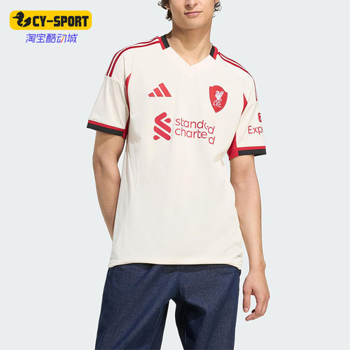 Adidas/阿迪达斯正品LIVERPOOL男士训练透气足球比赛短袖JV6487