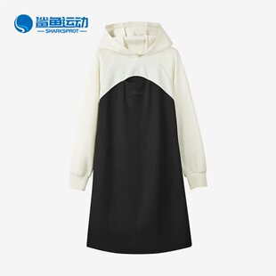 Skechers/斯凯奇女子款连帽时尚拼色运动休闲连衣裙 L323W080