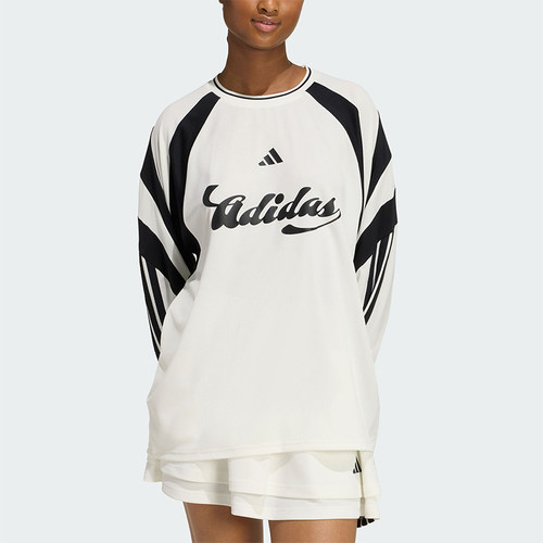 Adidas/阿迪达斯正品W HER LS女士休闲足球风宽松长袖T恤KC4007