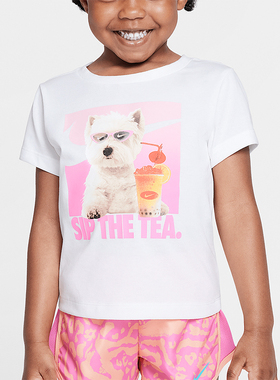 Nike/耐克正品2025夏季款婴童小狗图案印花经典透气T恤II2412-100