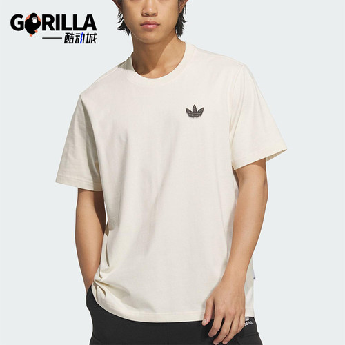 Adidas/阿迪达斯正品三叶草男士宽松透气经典图案运动短袖KA2254