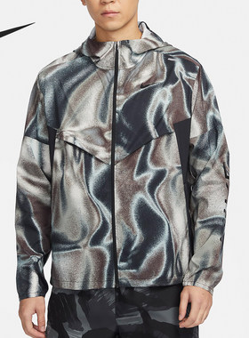 Nike/耐克正品新款男士连帽个性印花休闲运动外套FZ4753-010