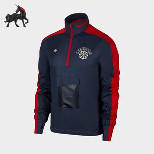 Nike 运动男子透气立领拉链休闲套头衫 CD7108 447 耐克正品