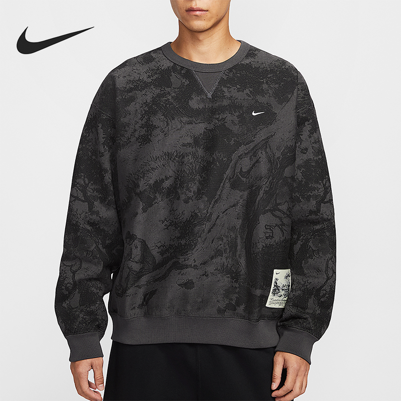 Nike/耐克正品Solo Swoosh男士圆领宽松休闲套头卫衣HV4119-254