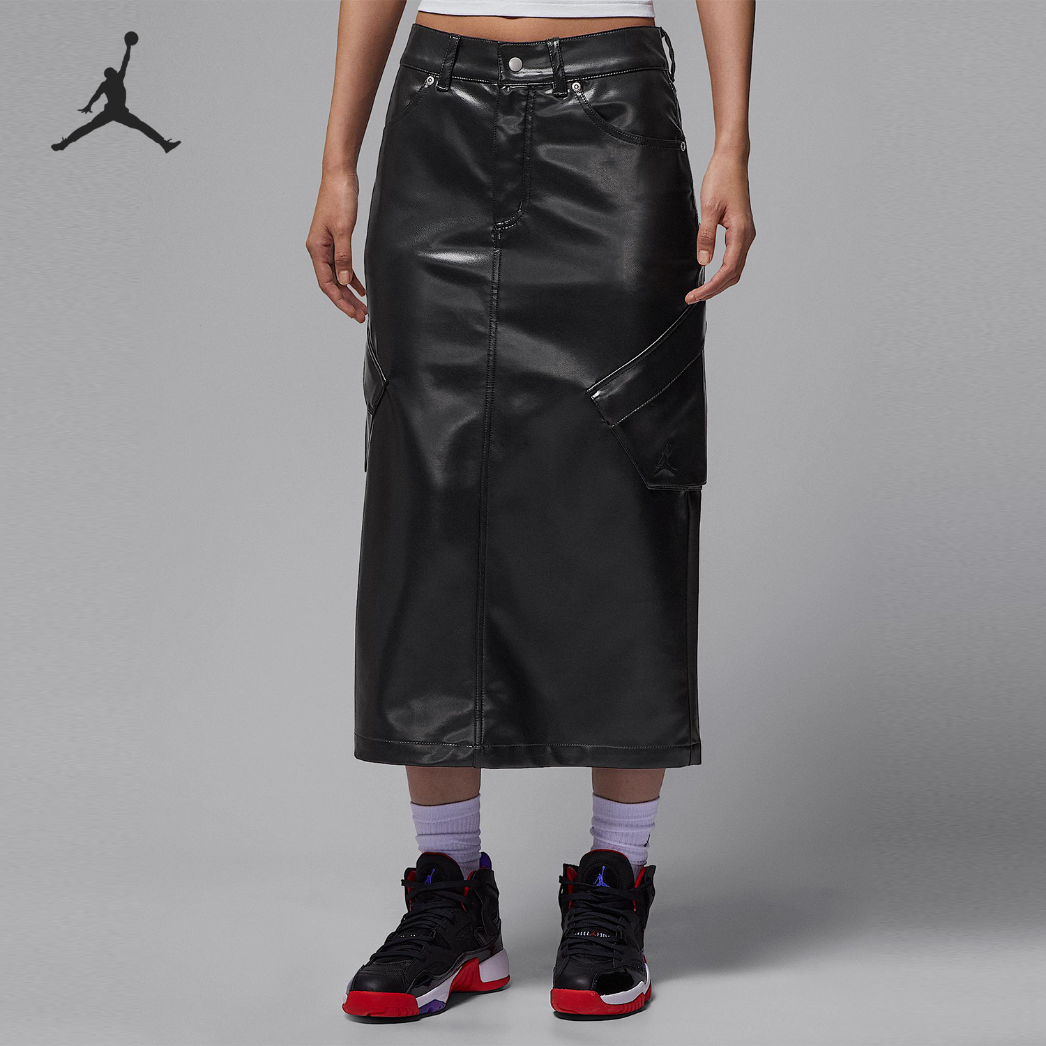 Nike/耐克正品JORDAN女士运动时尚利落休闲日常半身裙IO0584-010