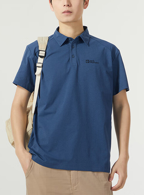 Jack wolfskin/狼爪正品新款男士翻领复古POLO衫5823331-1292