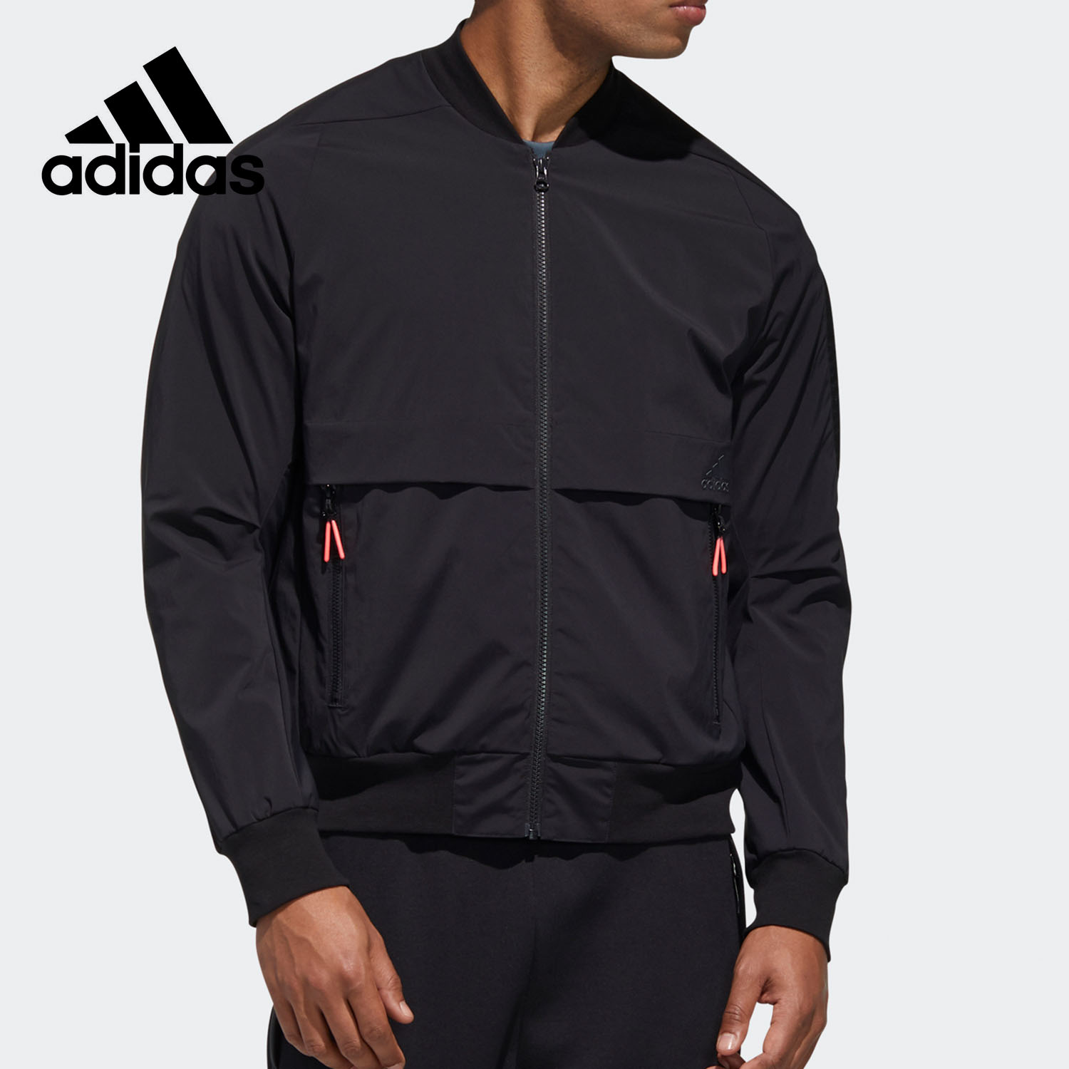 Adidas/阿迪达斯正品男子舒适立领透气运动休闲外套 GF4030