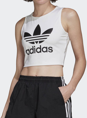 Adidas/阿迪达斯正品女子健身训练短背心运动T恤FL4079