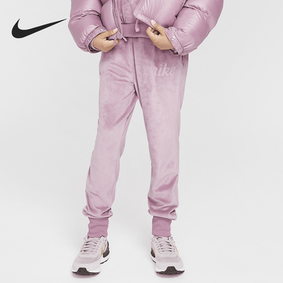 Nike/耐克正品Sportswear大童束脚柔软平绒长裤FZ5589-523