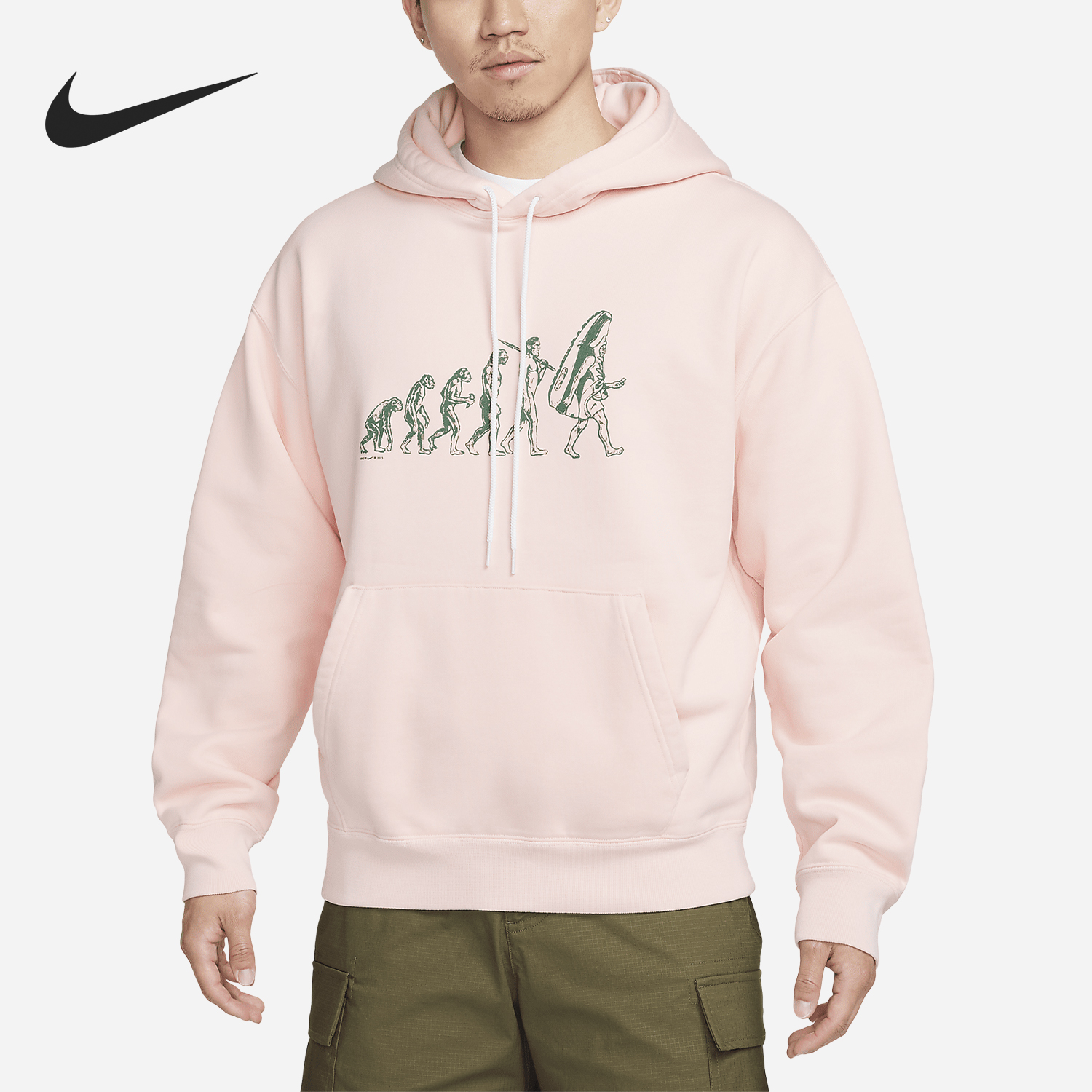 耐克男士运动连帽套头卫衣