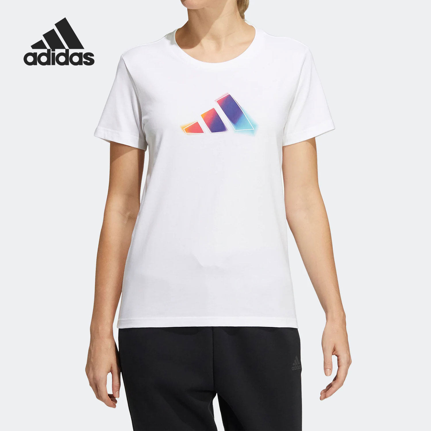 Adidas/阿迪达斯正品新款夏季圆领休闲简约女子运动T恤HE9979,运动服/休闲服装,运动T恤,淘宝优惠券,粉丝福利购,淘宝优惠卷