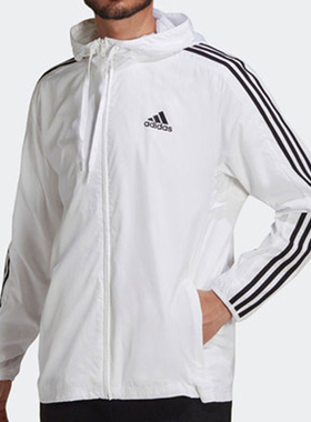 Adidas/阿迪达斯正品 新款男子运动时尚休闲连帽夹克H14625