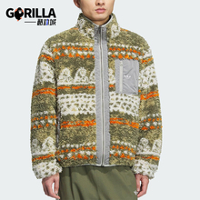 Adidas/阿迪达斯正品三叶草男士休闲双面穿提花印花外套KC0106