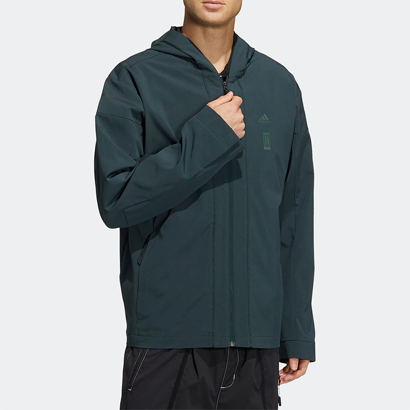 Adidas/阿迪达斯正品新款男子运动休闲宽松连帽外套 HM2949