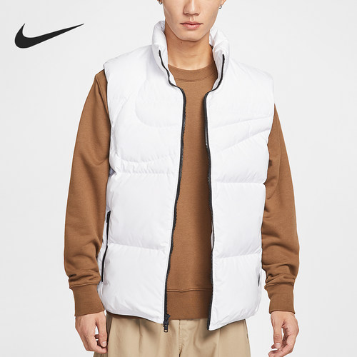 Nike/耐克正品2025冬季男士休闲宽松简约保暖羽绒马甲IH2369-100