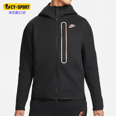 连帽防风拉链夹克外套