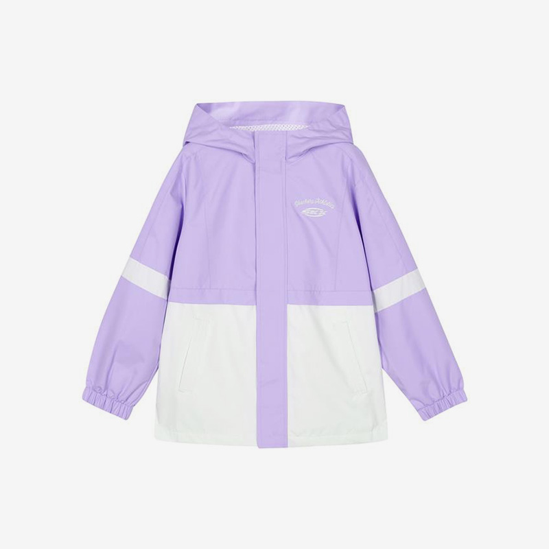 Skechers/斯凯奇正品春季新款女童运动休闲拼色夹克连帽外套