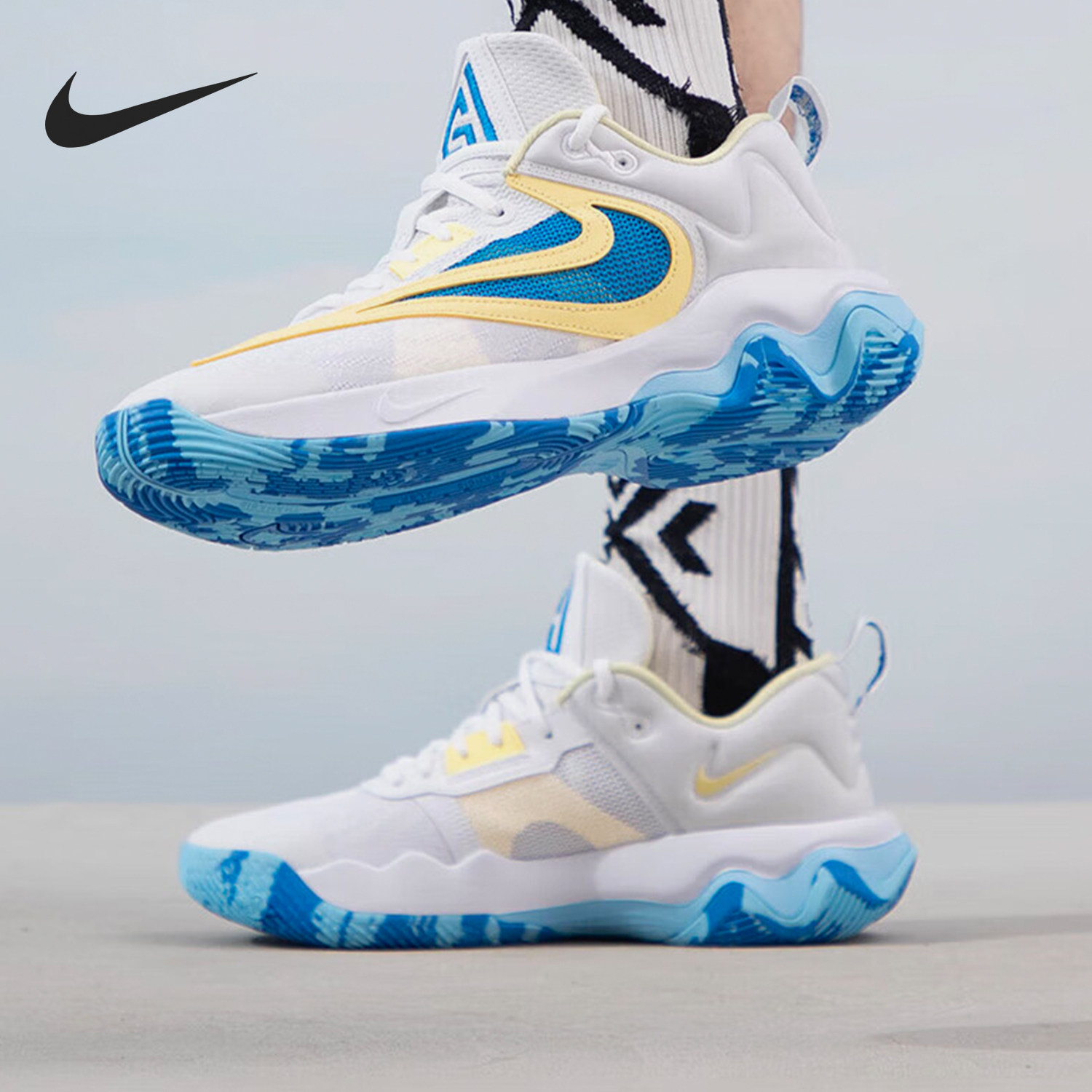 Nike/耐克官方正品当季新款男士减震耐磨低帮篮球鞋DZ7534-101