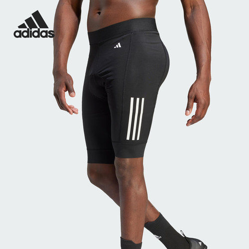 Adidas/阿迪达斯正品2026春季款男士运动经典紧身印花短裤IJ8335