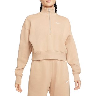 Nike/耐克官方正品冬季新款女子运动半拉链休闲卫衣DQ5768-200