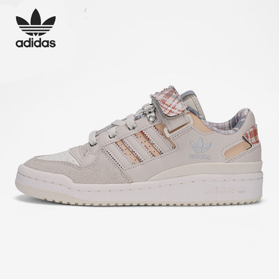 Adidas/阿迪达斯正品女士合成革闪光防滑耐磨低帮板鞋FZ5628