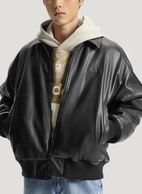 Adidas/阿迪达斯正品三叶草男士日常翻领休闲宽松耐穿外套IA7525