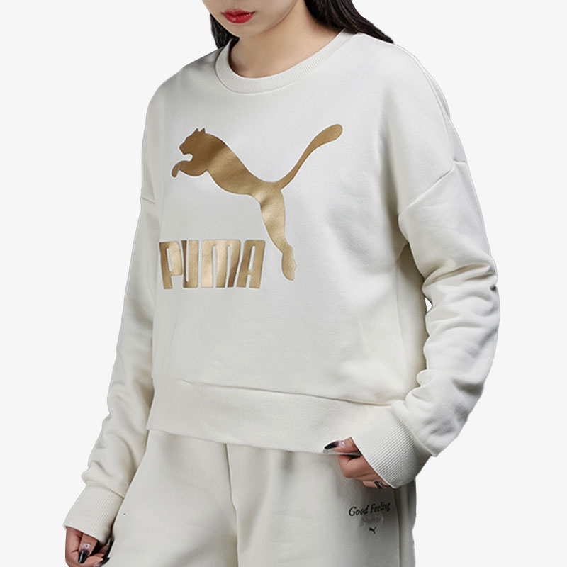 Puma/彪马正品当季新款女子休闲圆领卫衣套头衫531382-73