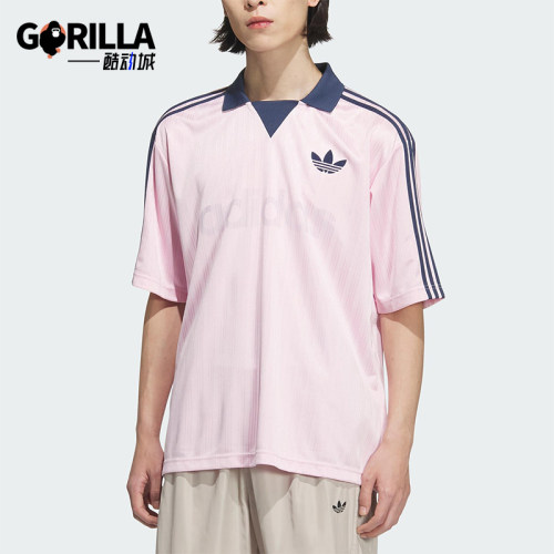 Adidas/阿迪达斯正品三叶草男士透气时尚休闲足球短袖T恤JX8982