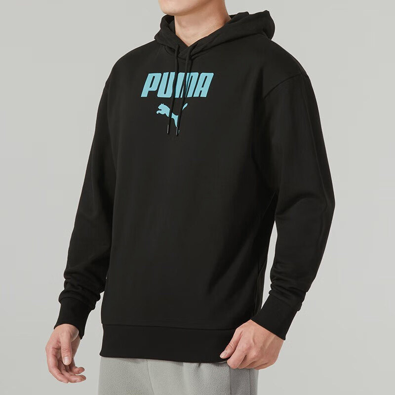 Puma/彪马正品男女同款印花跑步训练复古连帽卫衣536398-01