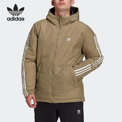 Adidas/阿迪达斯正品三叶草男子保暖双面穿运动棉衣 H14121